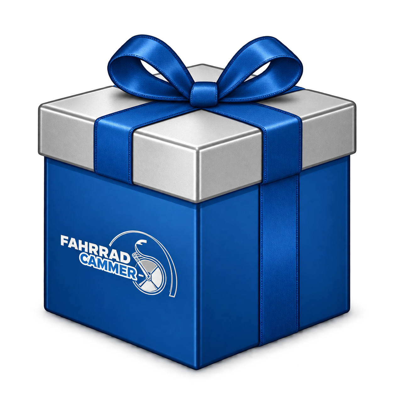 Blaue Geschenkbox mit Schleife