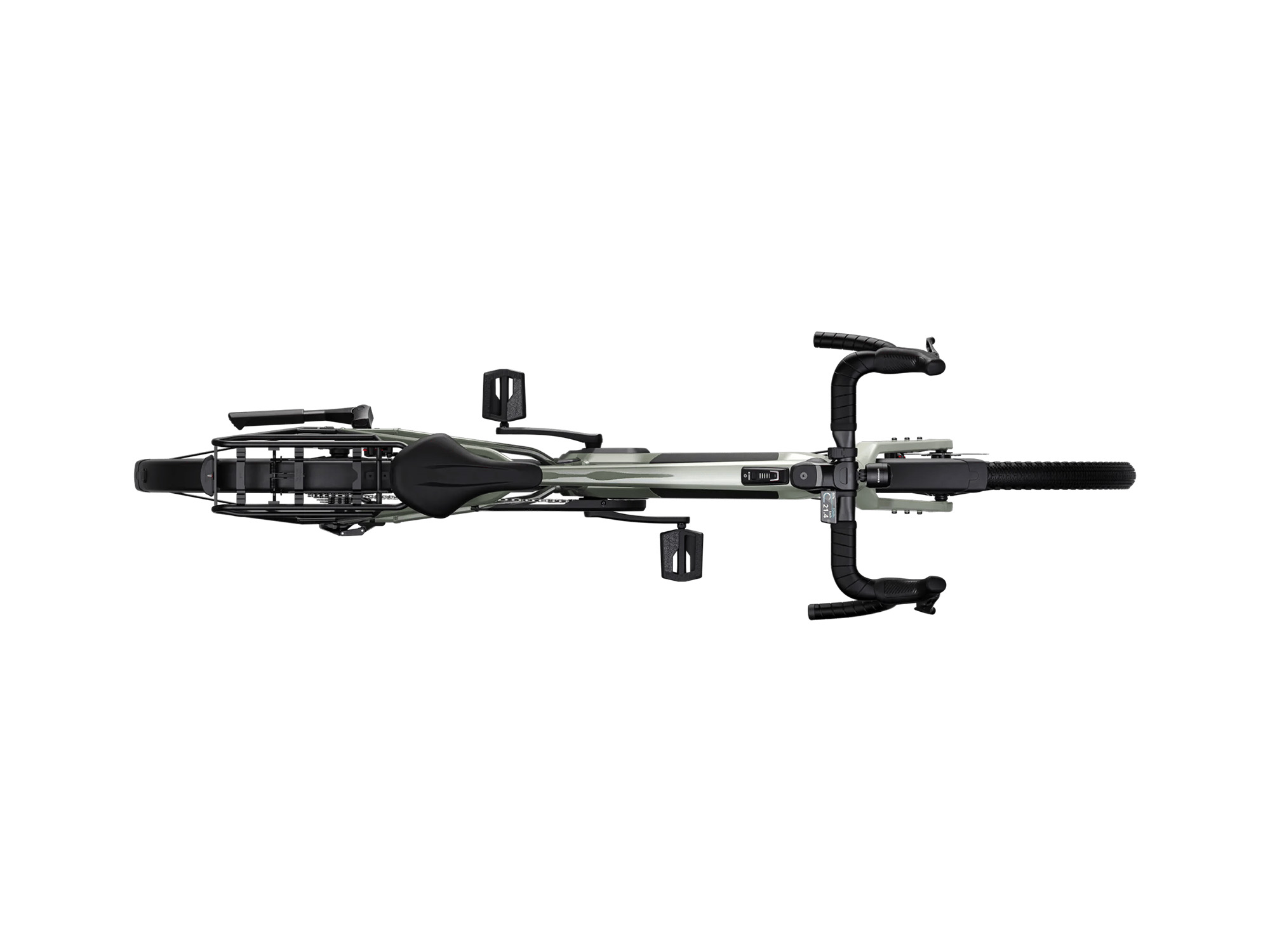 Kalkhoff ENDEAVOUR L TOURING Diamant 400 Wh aquagrey glossy/fennelgreen glossy | 2027 – Draufsicht