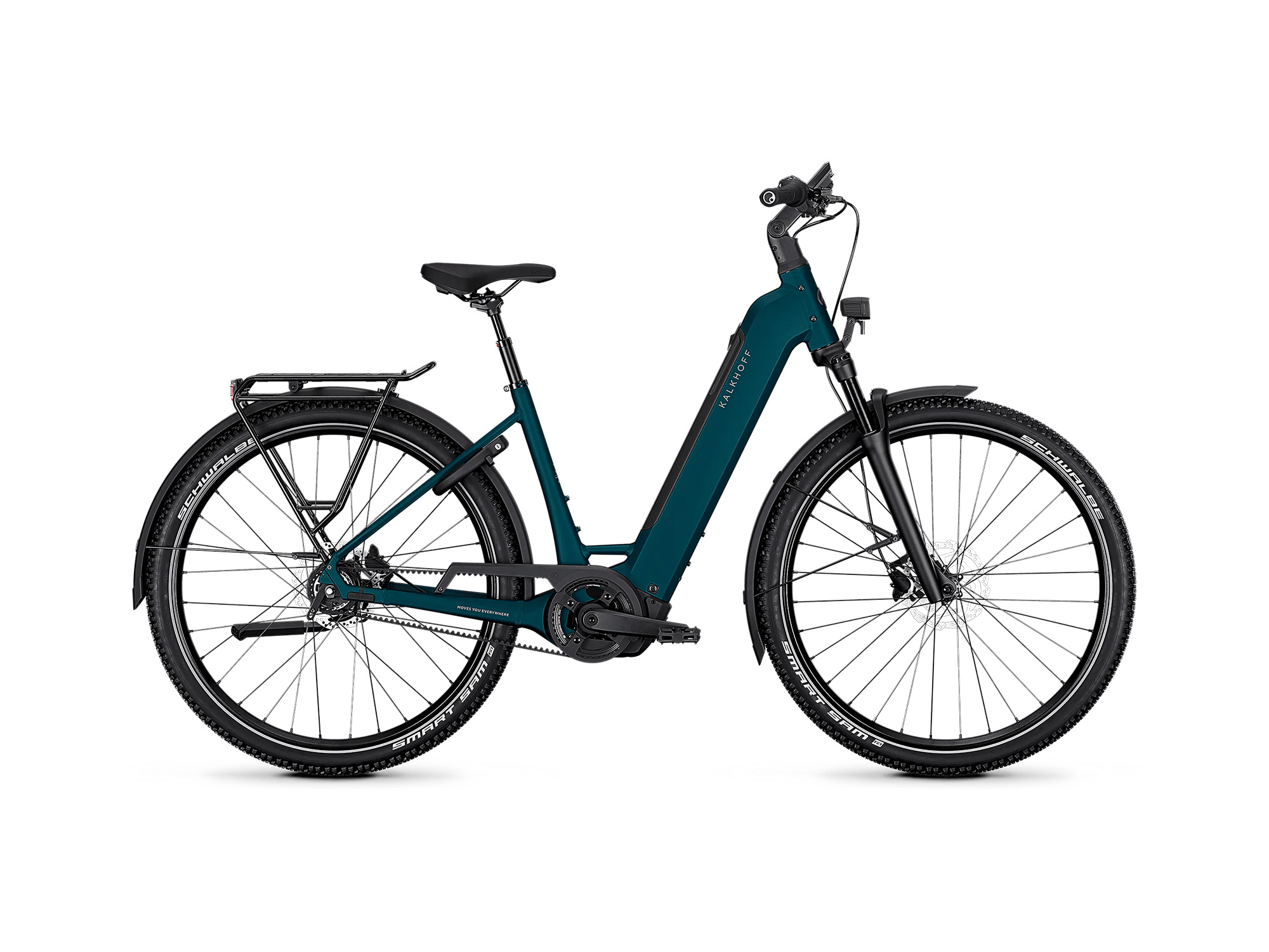 Kalkhoff ENTICE 3 EXCITE BELT Wave 600 Wh darksprings matt | 2027 – Seitenansicht
