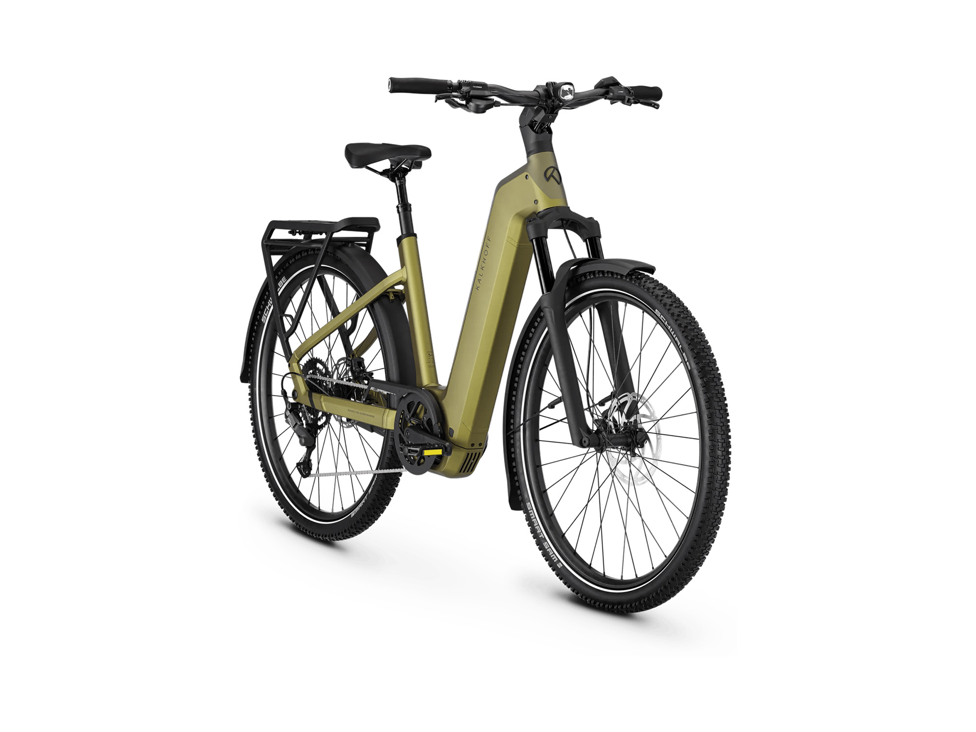 Kalkhoff ENTICE 5+ MOVE Wave 800 Wh meadowgreen matt/darkmeadowgreen matt | 2027 – Schrägansicht vorne