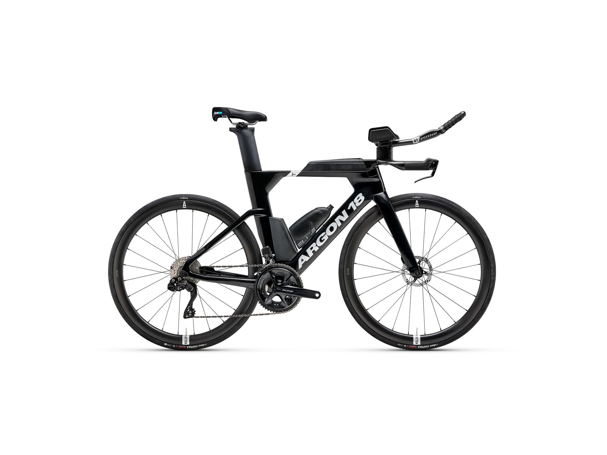 Argon 18 E117 Shimano 105 Di2 | 2026 · Black stealth – Herstellerabbildung