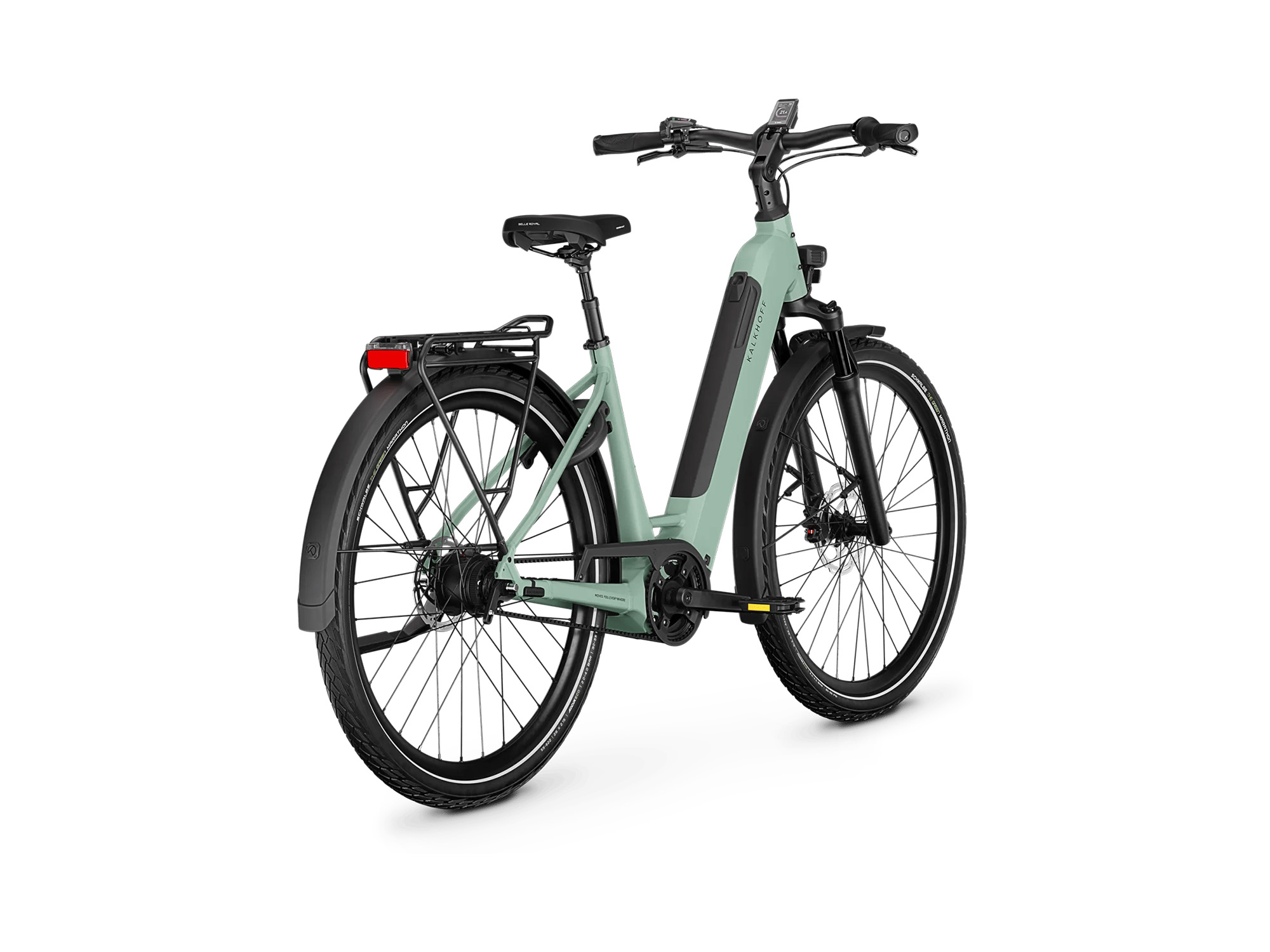 Kalkhoff IMAGE 3 EXCITE Wave 600 Wh sagegreen matt | 2027 – Schrägansicht hinten