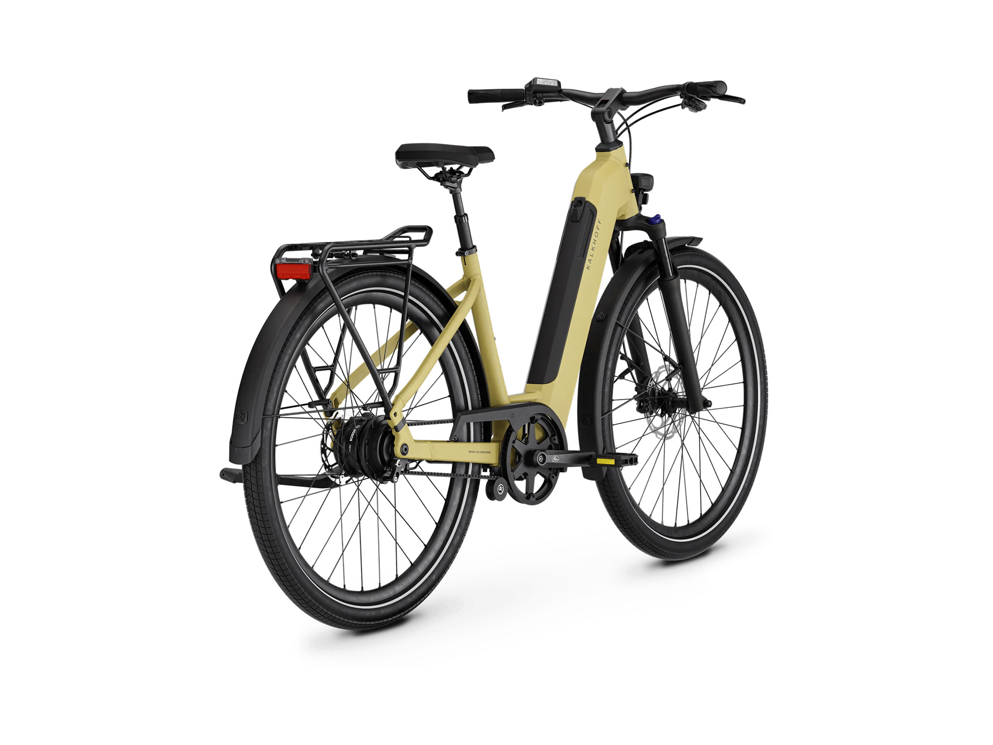 Kalkhoff IMAGE 1 ADVANCE Wave 540 Wh acaciayellow matt | 2027 – Schrägansicht hinten