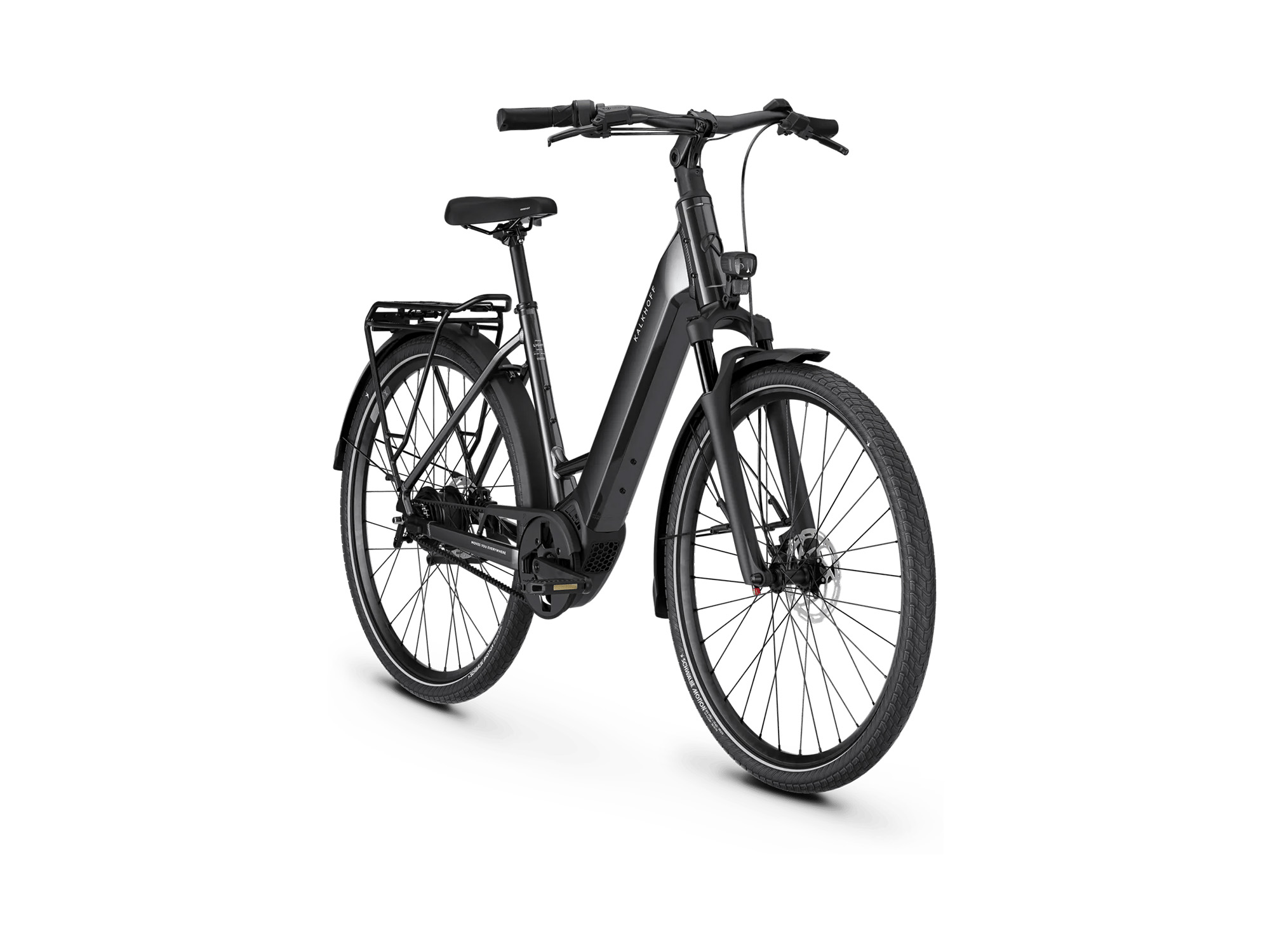 Kalkhoff IMAGE L EXCITE Wave 400 Wh diamondblack glossy | 2027 – Schrägansicht vorne