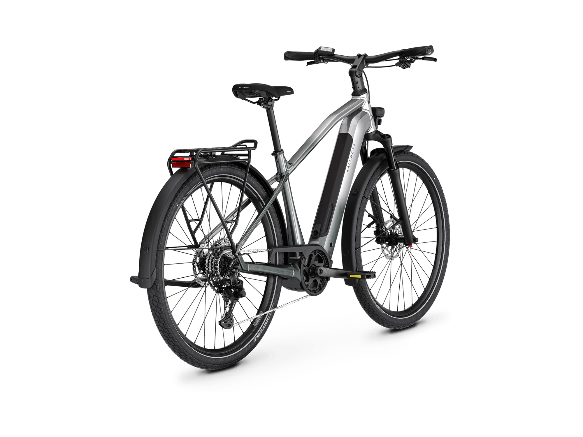 Kalkhoff ENDEAVOUR 3 AIR Diamant 600 Wh arcticgrey glossy | 2027 – Schrägansicht hinten