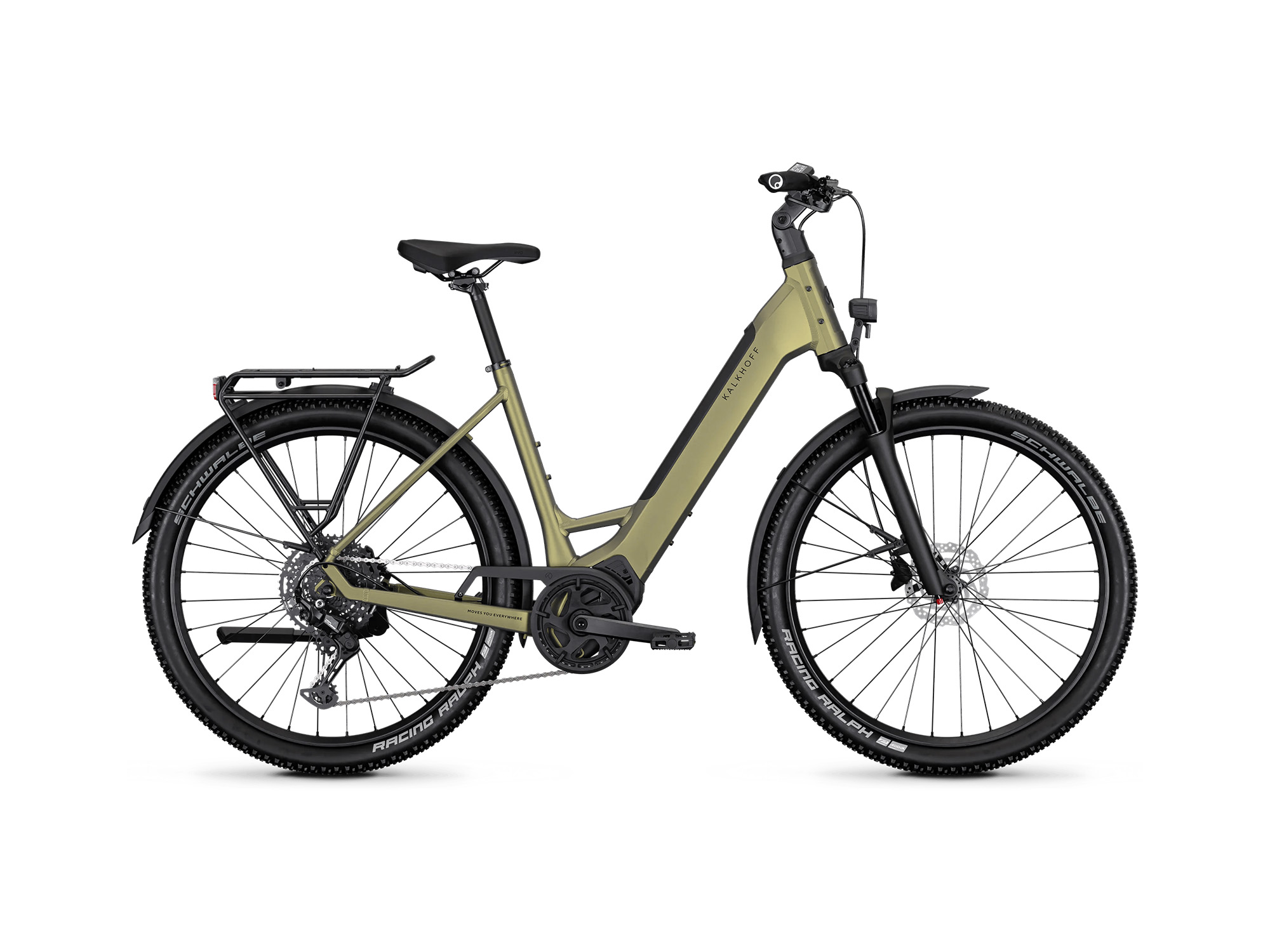 Kalkhoff ENTICE L ADVANCE Wave 400 Wh darkmeadowgreen matt | 2027 – Seitenansicht