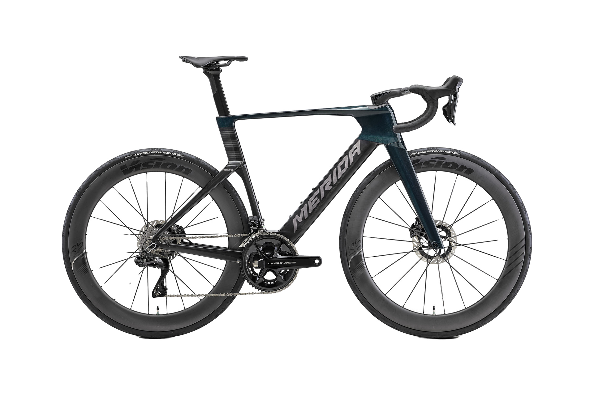 MERIDA REACTO TEAM Halo Green/Ud / Slate Grey | 2027 auf weißem Hintergrund