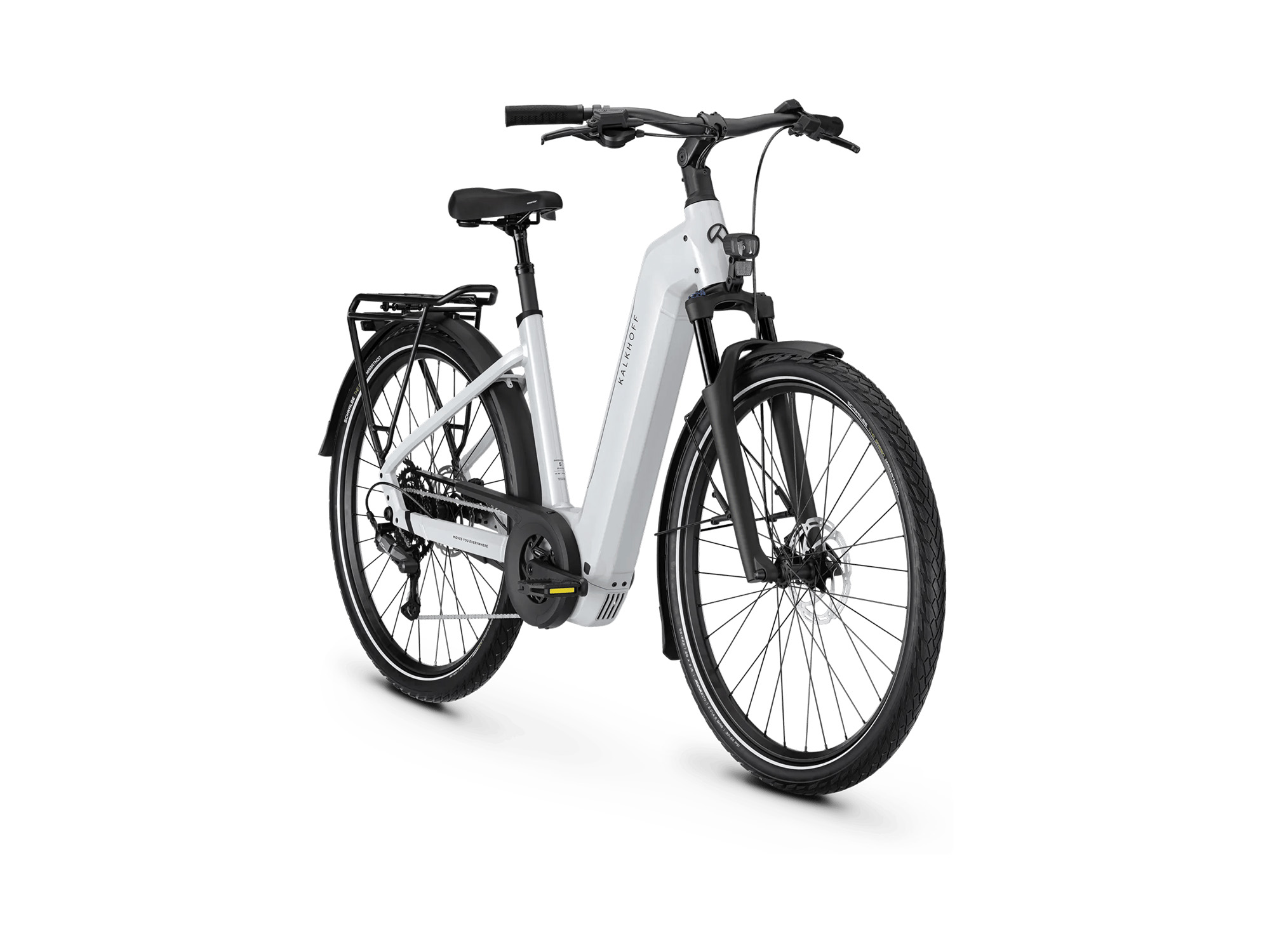 Kalkhoff ENDEAVOUR 5 SEASON Wave 800 Wh offwhite glossy | 2027 – Schrägansicht vorne