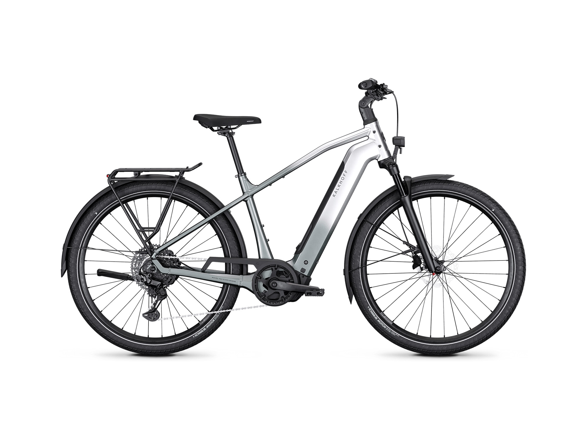 Kalkhoff ENDEAVOUR 3 AIR Diamant 600 Wh arcticgrey glossy | 2027 – Seitenansicht