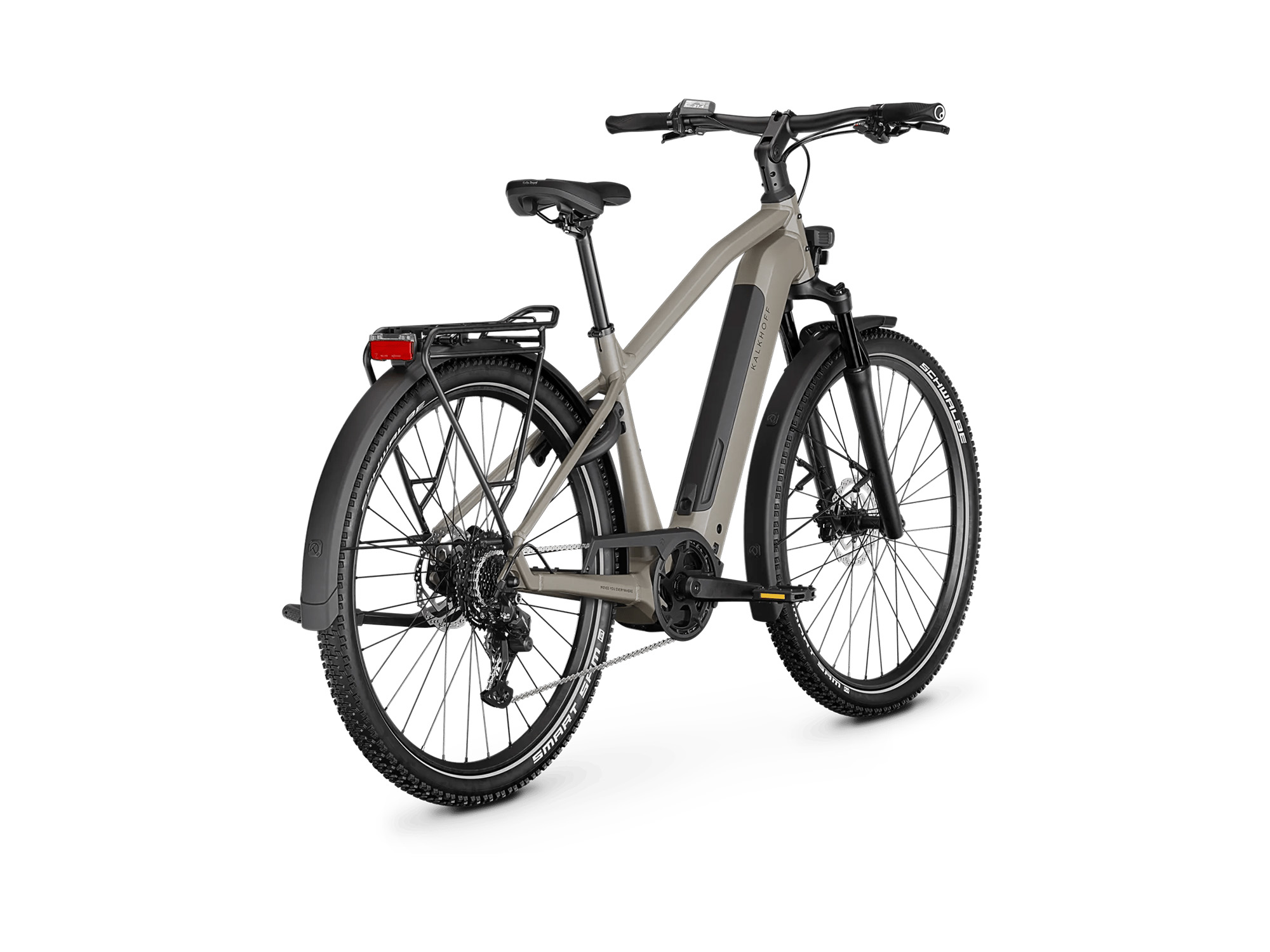 Kalkhoff ENTICE 3 ADVANCE Diamant 600 Wh moonstonegrey matt | 2027 – Schrägansicht hinten