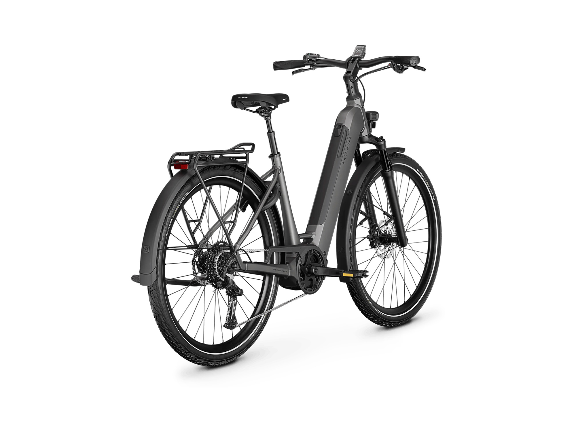 Kalkhoff ENDEAVOUR 3 EXCITE Wave 600 Wh jetgrey matt | 2027 – Schrägansicht hinten