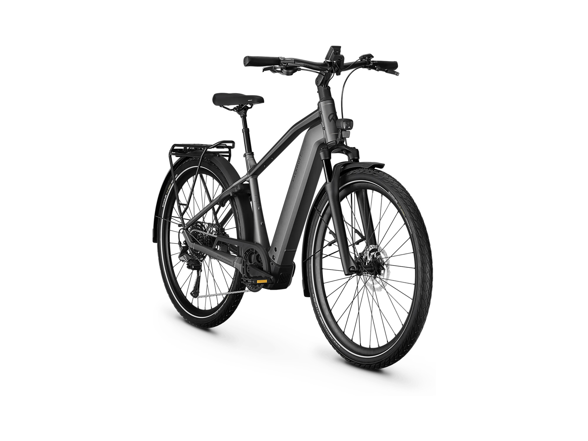 Kalkhoff ENDEAVOUR 3 EXCITE Diamant 600 Wh jetgrey matt | 2027 – Schrägansicht vorne