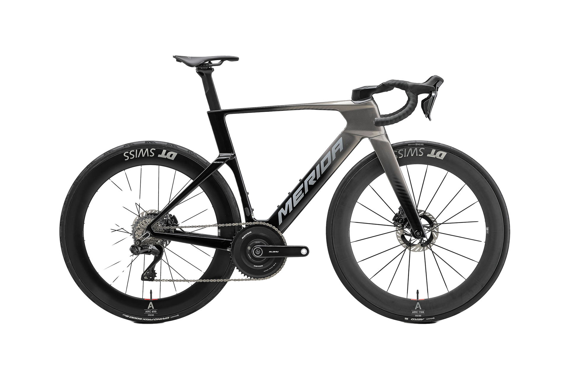 MERIDA REACTO ONE Slate Grey/Black / Silver | 2027 auf weißem Hintergrund
