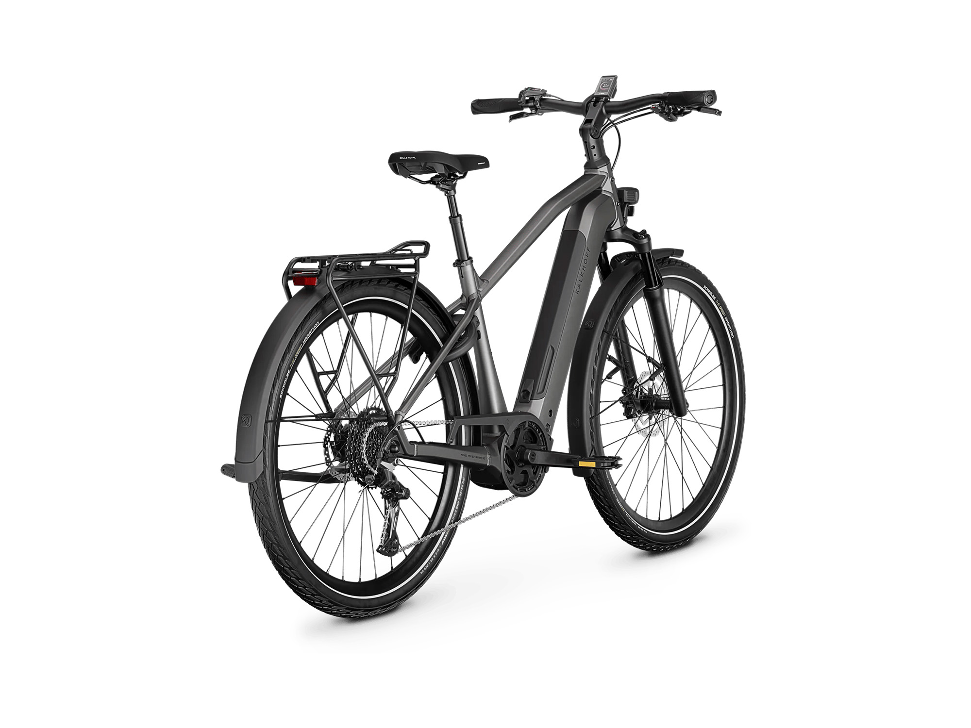 Kalkhoff ENDEAVOUR 3 EXCITE Diamant 600 Wh jetgrey matt | 2027 – Schrägansicht hinten