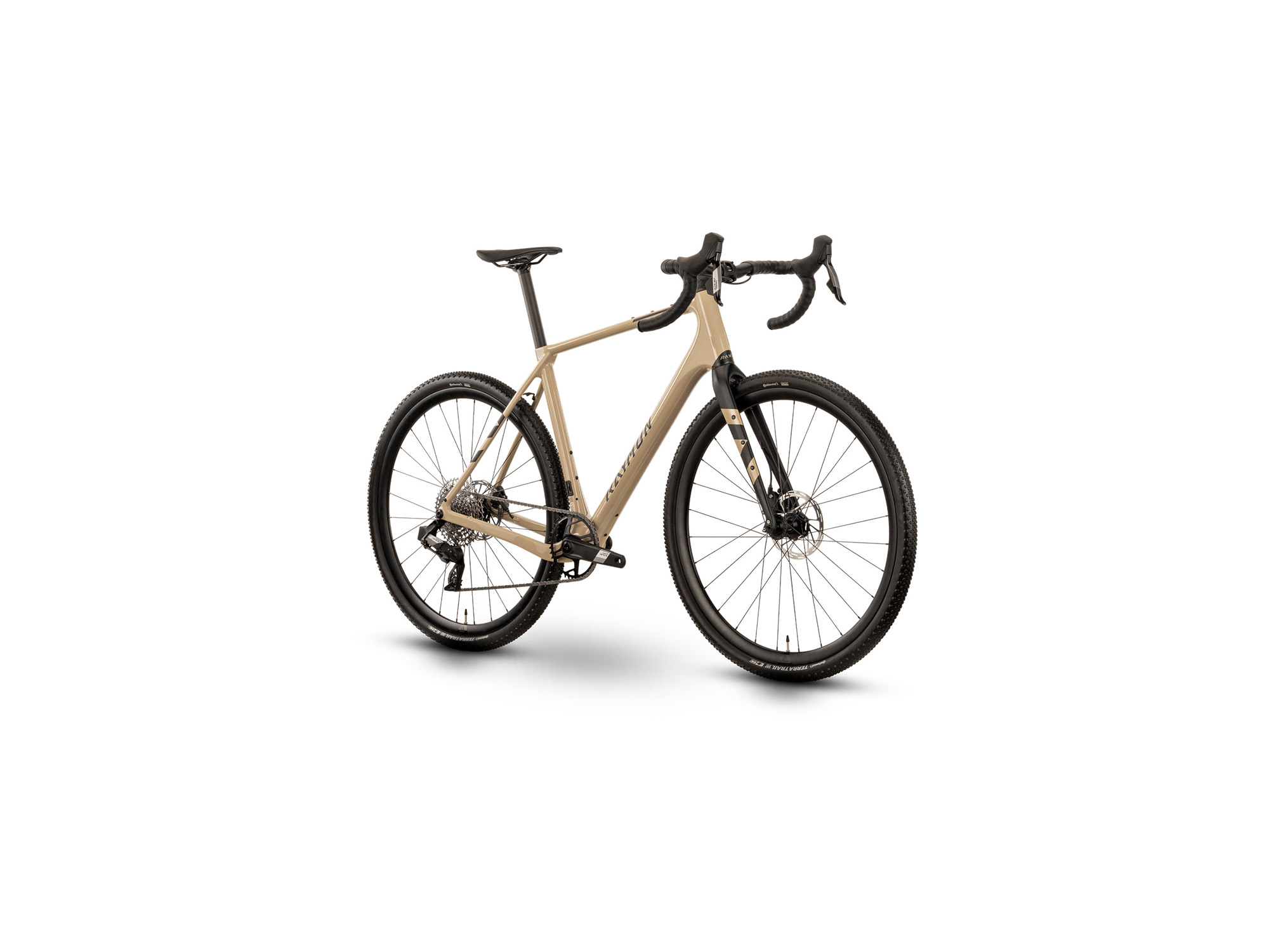 RAYMON Soreno Pro Sand/Black mit SRAM Apex AXS – Schrägansicht