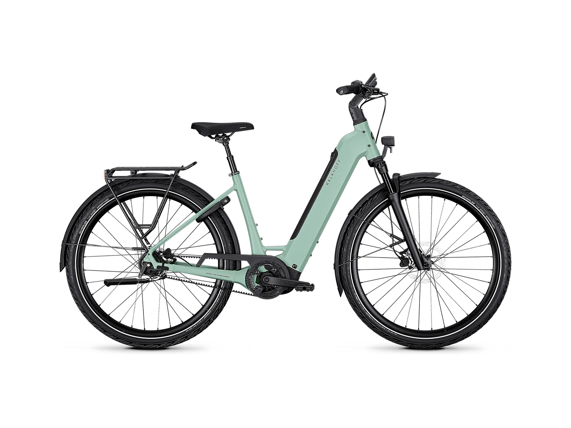 Kalkhoff IMAGE 3 EXCITE Wave 600 Wh sagegreen matt | 2027 – Seitenansicht