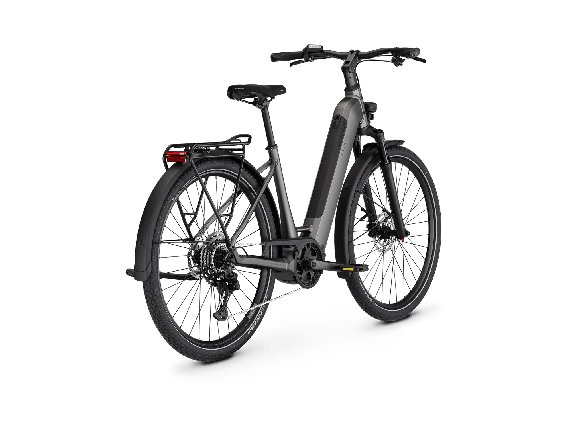 Kalkhoff ENDEAVOUR 3 AIR Wave 600 Wh jetgrey matt | 2027 – Schrägansicht hinten