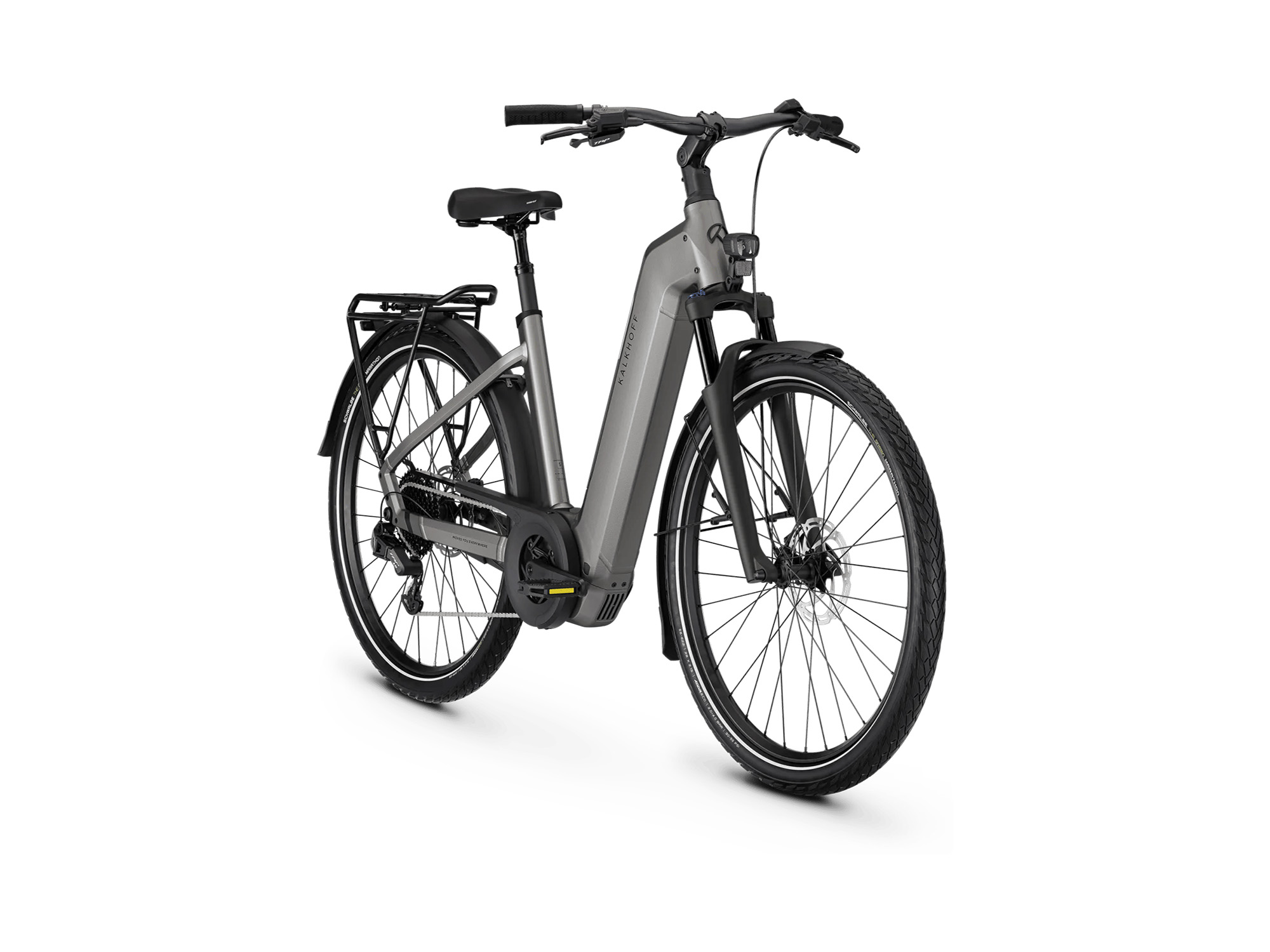 Kalkhoff ENDEAVOUR 5 AUTO Wave 800 Wh jetgrey glossy | 2027 – Schrägansicht vorne