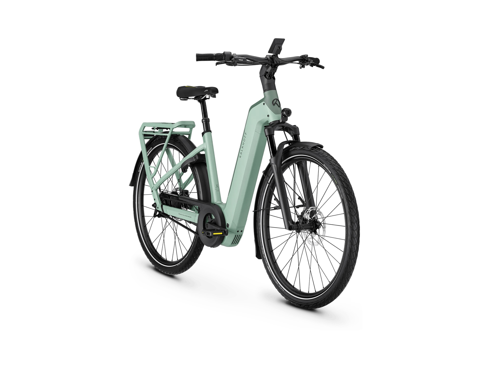 Kalkhoff IMAGE 5+ ADVANCE Wave 800 Wh sagegreen matt | 2027 – Schrägansicht vorne