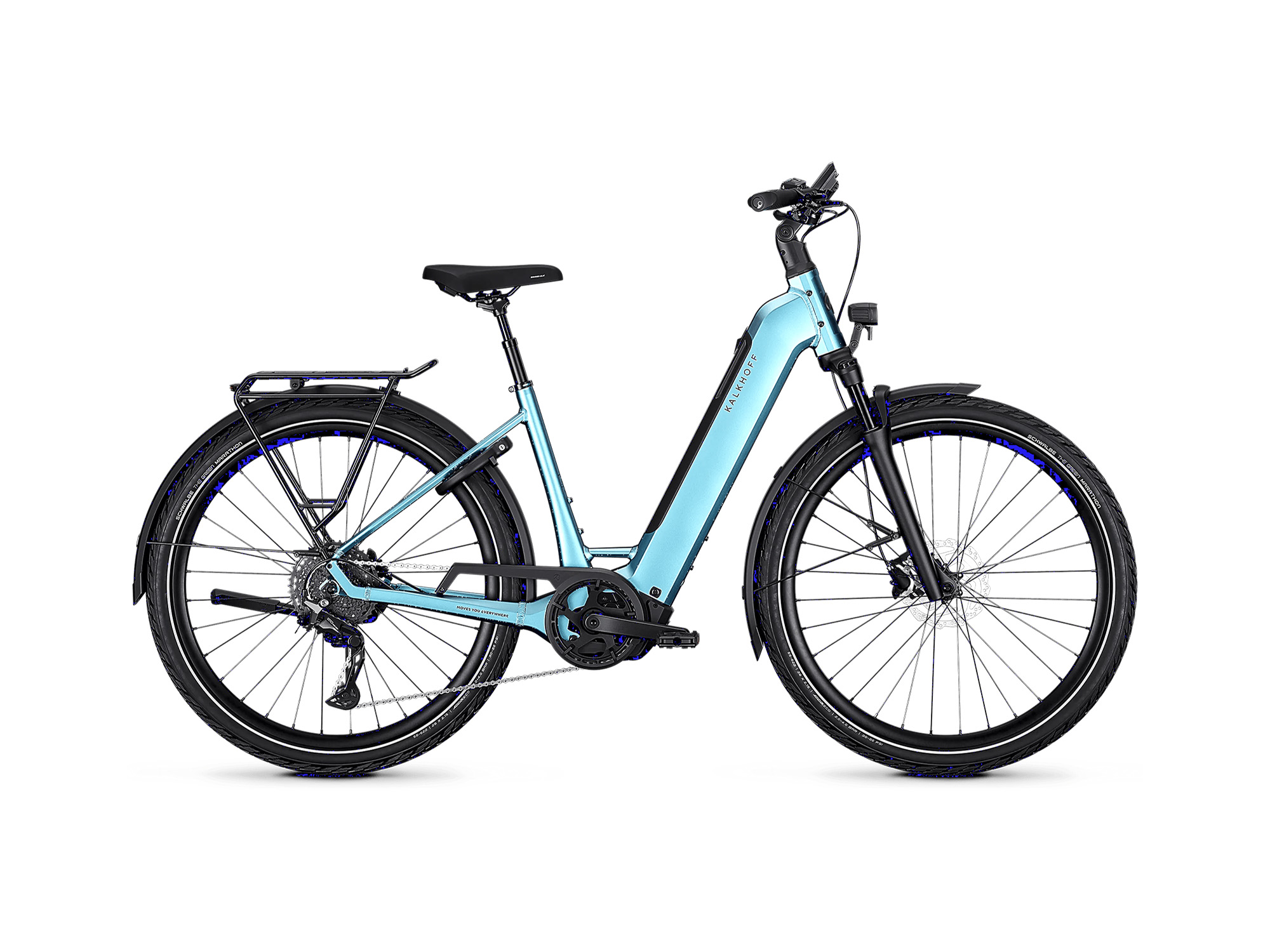 Kalkhoff ENDEAVOUR 3 EXCITE Wave 600 Wh polarblue matt | 2027 – Seitenansicht