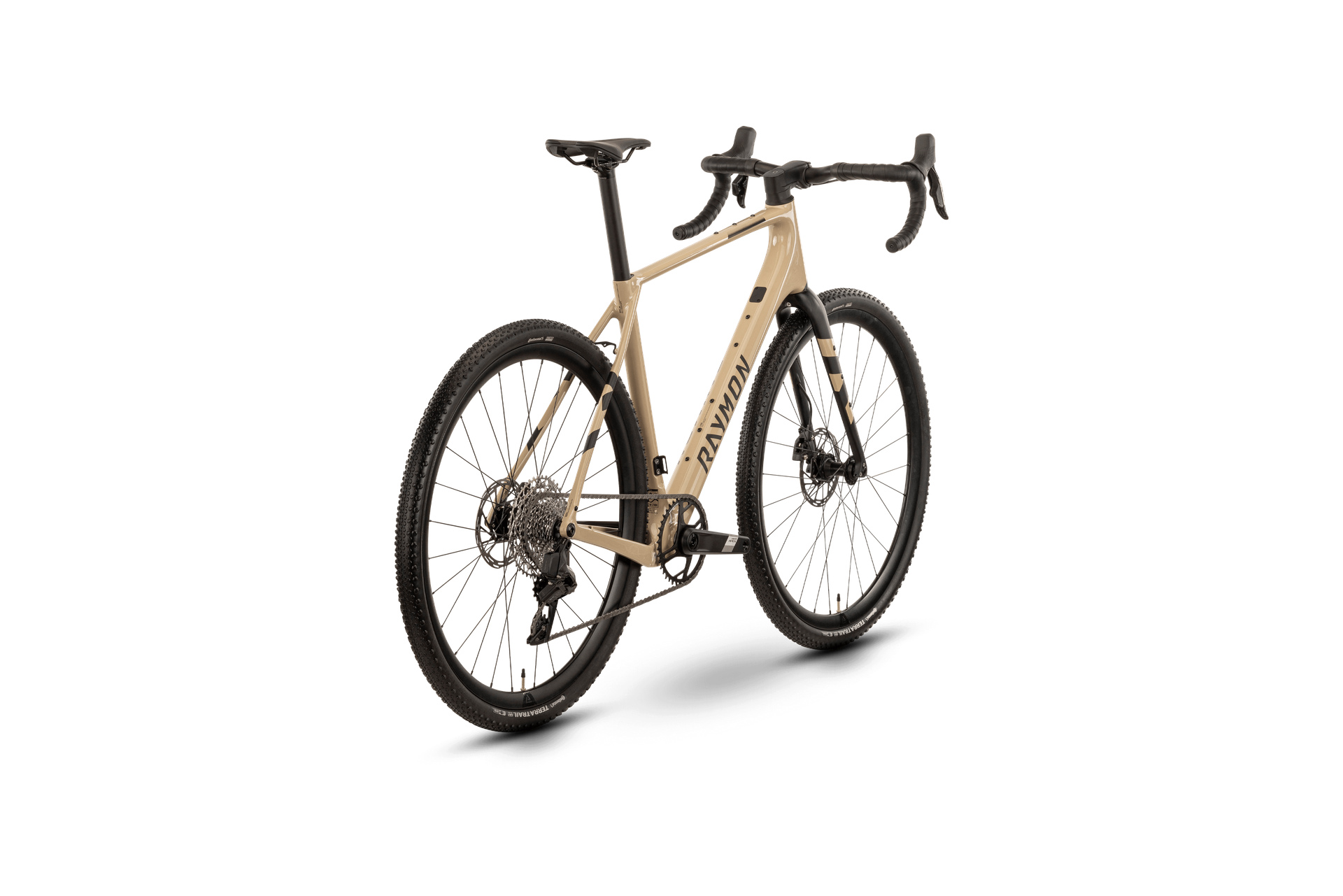 RAYMON Soreno Pro Sand/Black mit SRAM Apex AXS – Ansicht von hinten