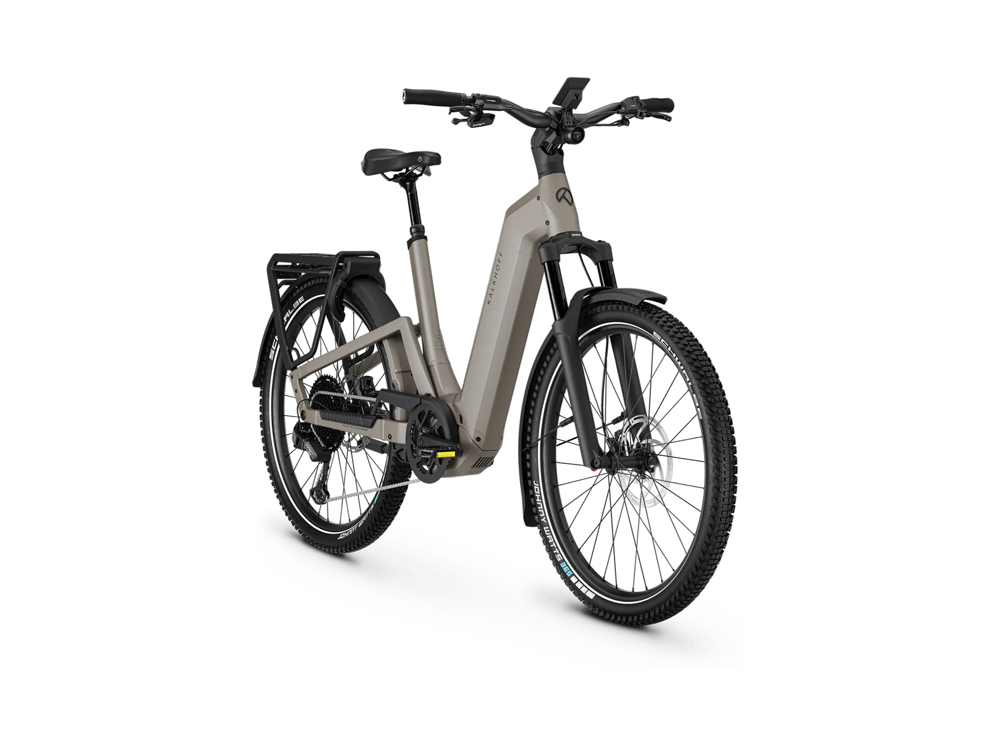 Kalkhoff ENTICE 7+ ADVANCE Wave 800 Wh moonstonegrey matt | 2027 – Schrägansicht vorne