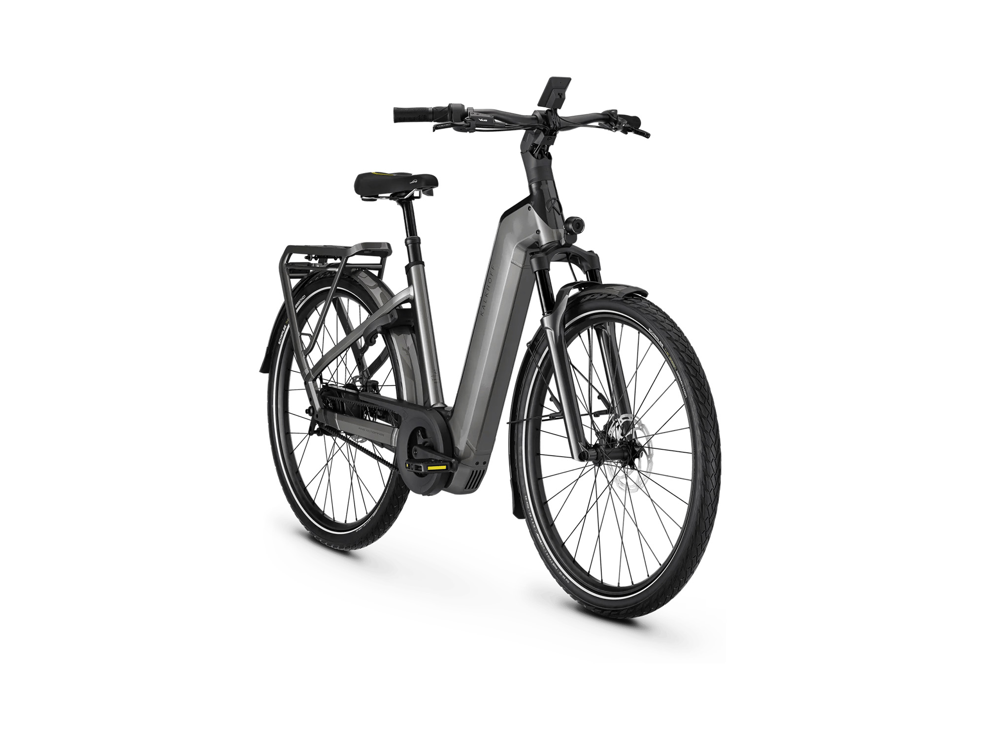 Kalkhoff IMAGE 5+ ADVANCE BLX Wave 800 Wh jetgrey glossy | 2027 – Schrägansicht vorne