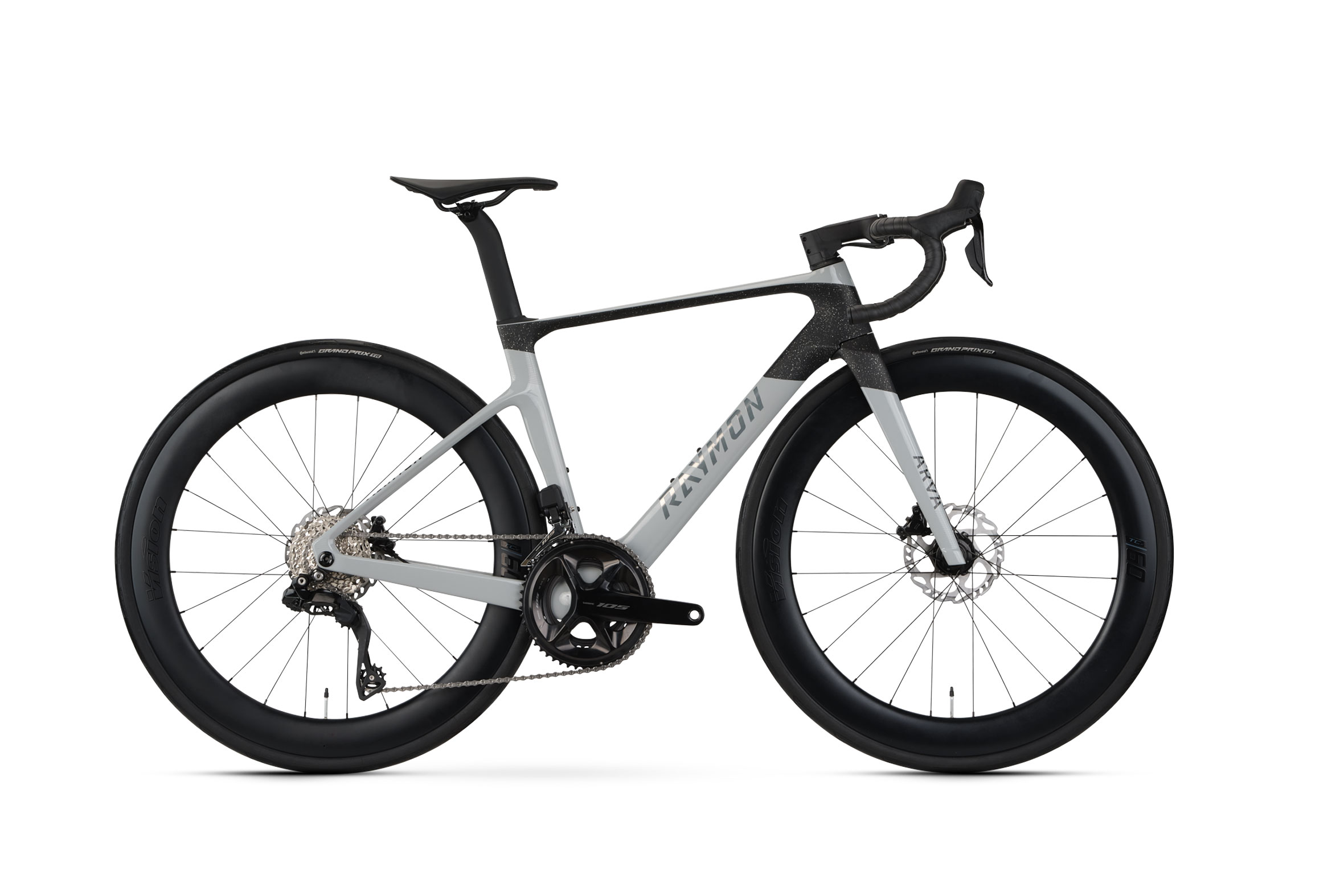 RAYMON Arva Pro SE Grey/Carbon – Rennrad mit Shimano 105 Di2