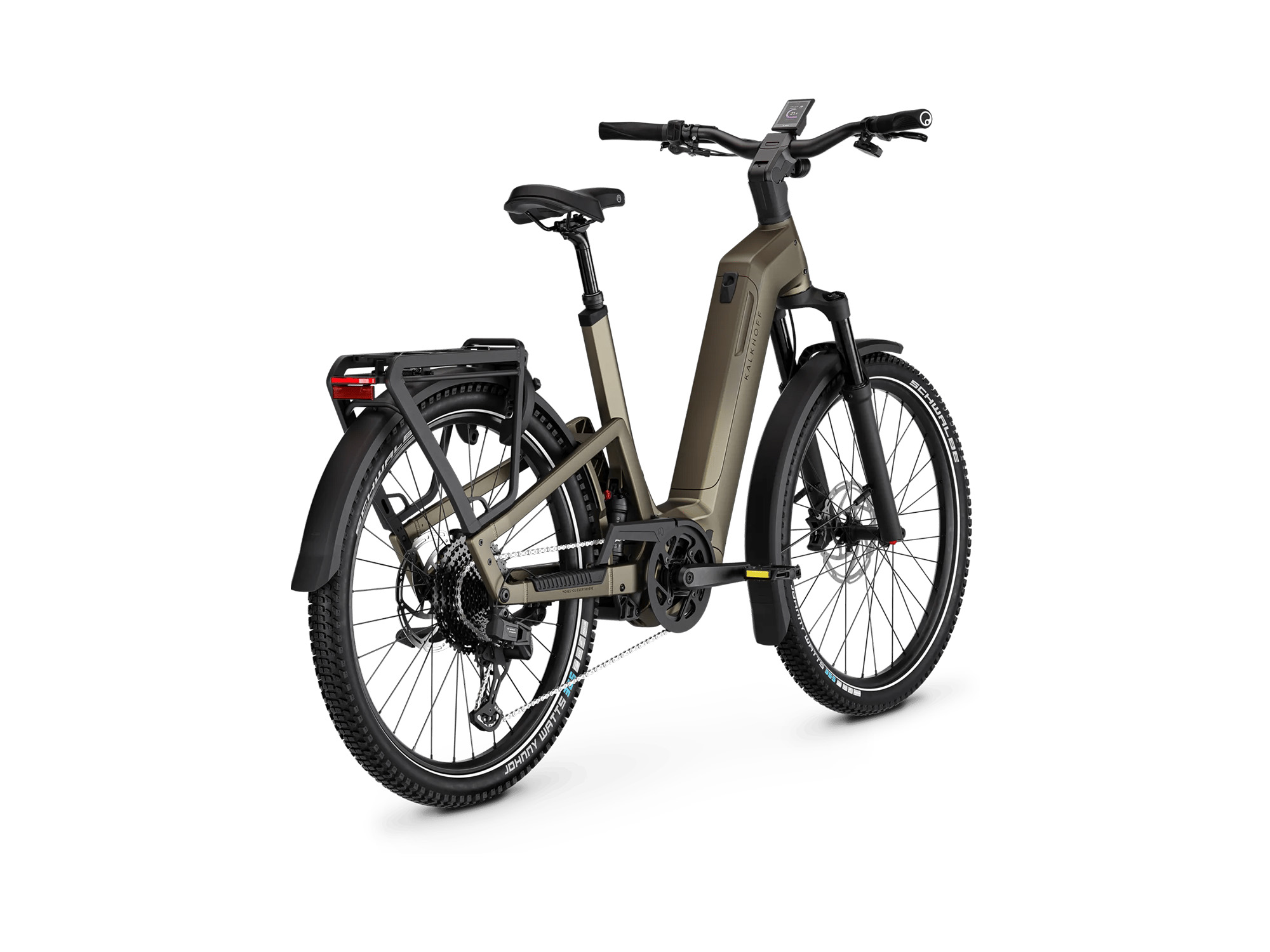 Kalkhoff ENTICE 7+ ADVANCE Wave 800 Wh umberbrown matt/darkumberbrown matt | 2027 – Schrägansicht hinten