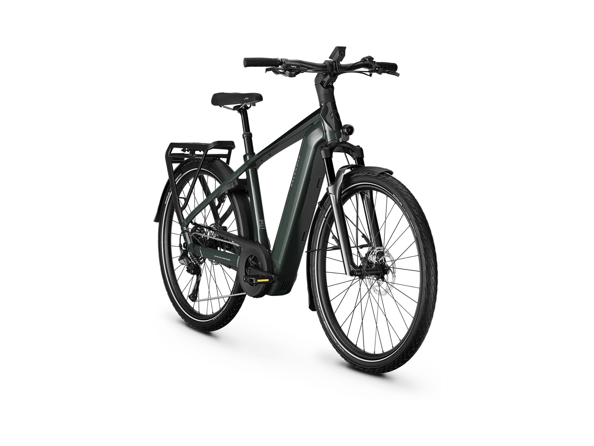 Kalkhoff ENDEAVOUR 5+ ADVANCE Diamant 800 Wh techgreen glossy/diamondblack glossy | 2027 – Schrägansicht vorne