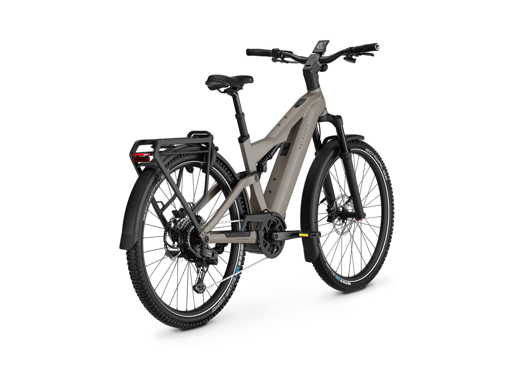Kalkhoff ENTICE 7+ ADVANCE Diamant 800 Wh moonstonegrey matt | 2027 – Schrägansicht hinten