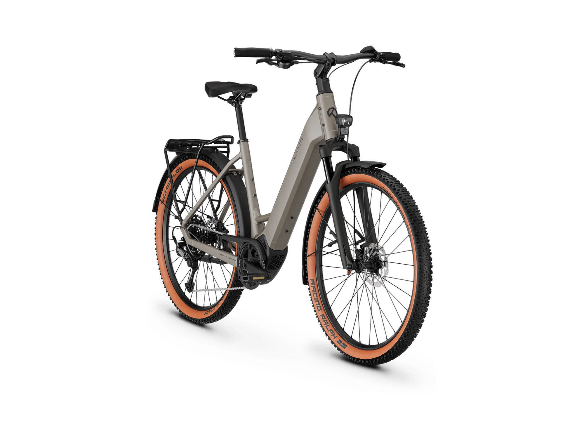 Kalkhoff ENTICE L ADVANCE Wave 400 Wh moonstonegrey matt | 2027 – Schrägansicht vorne